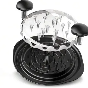 10” Manual Chicken Shredder Tool – Twist Meat Grinder with Anti-Slip Base, Easy Kitchen Shredder for Chicken, Beef & Vegetables