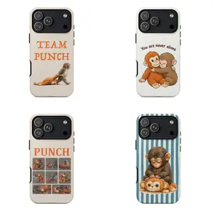 Monkey Punch Phone Case, Cute Monkey Tough Case, Animal Lover Cases, Team Punch Accessories for Fans