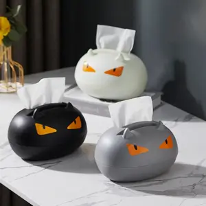 Creative Cat Design Tissue Holder, 1 Count Cute Tissue Storage Box, Tissue Storage Container for Home Living Room Bedroom Office