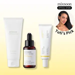 [mixsoon Official Shop] Tuti's Vitamin Glow Routine Skincare Serum - Vitamin C & Centella, Cleansing Lightweight Foam Moisturizer Cream for Skin Radiance & Texture Care