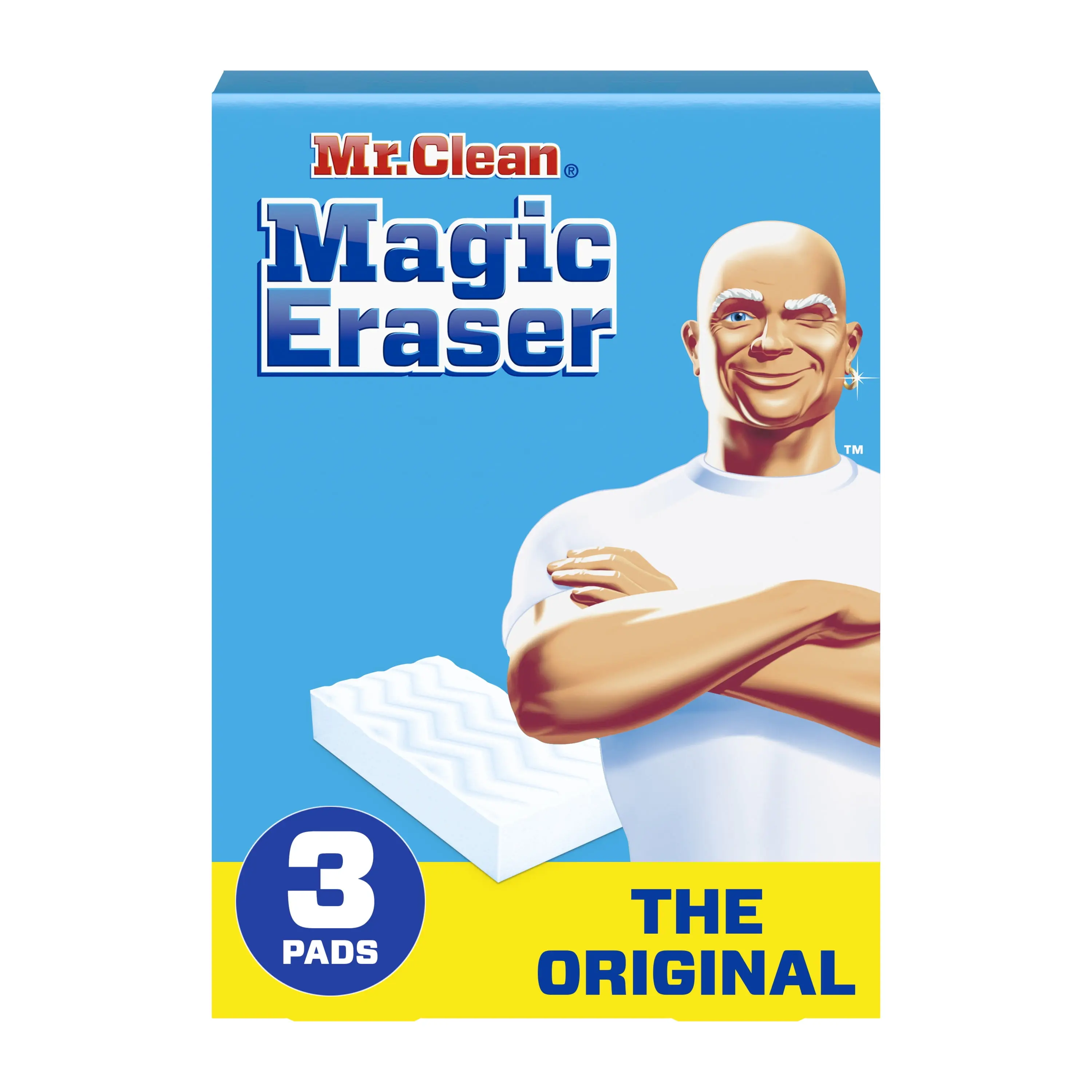 Mr. Clean Original Magic Eraser All-Purpose Foam Cleaning Pads with Durafoam, 3 Ct Procter & Gamble