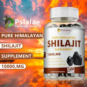 Pslalae SHILAJIT supplement, dietary supplement capsules, 120 capsules per bottle, supports immunity and brain health, made with a 10:1 potent concentrate.
