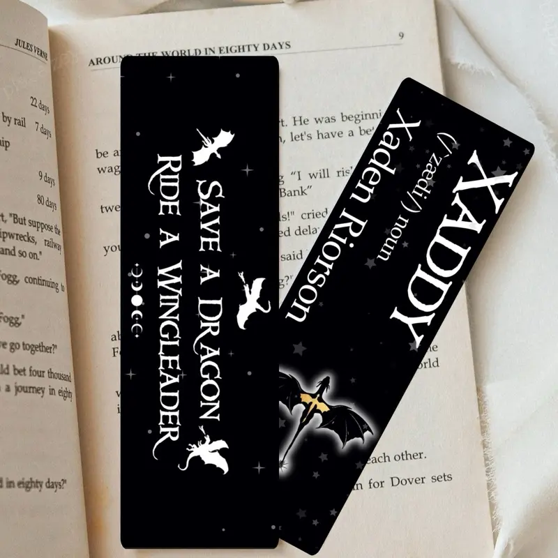Xaddy Wingleader Inspired Cardstock Bookmark Dual Sided 2x6 Cardstock with Elegant Design for Personal Use or Gifts cardstock bookmark