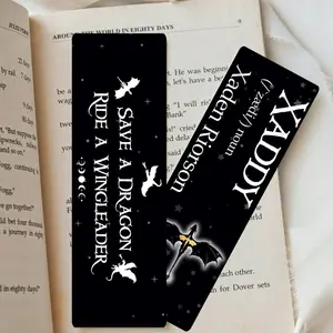Xaddy Wingleader Inspired Cardstock Bookmark Dual Sided 2x6 Cardstock with Elegant Design for Personal Use or Gifts cardstock bookmark