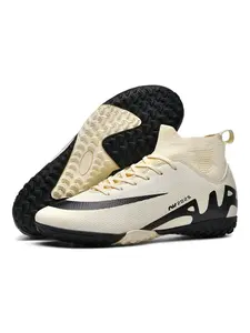 Men's and Women's High-Top Seamless Soccer Shoes for Outdoor Use, Slip-Resistant and Durable with Super Grip Support, Trendy and Stylish Soccer Footwear, Turf Shoes