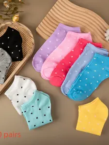 10 Pairs Fashion Summer Socks for Boys & Girls, Casual Boat Socks Thin Basketball Socks Low-Cut, Comfortable Summer Socks, Casual Stylish Socks