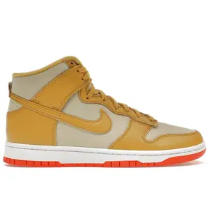 Nike Men's Dunk High Wheat Gold Safety Orange, from StockX