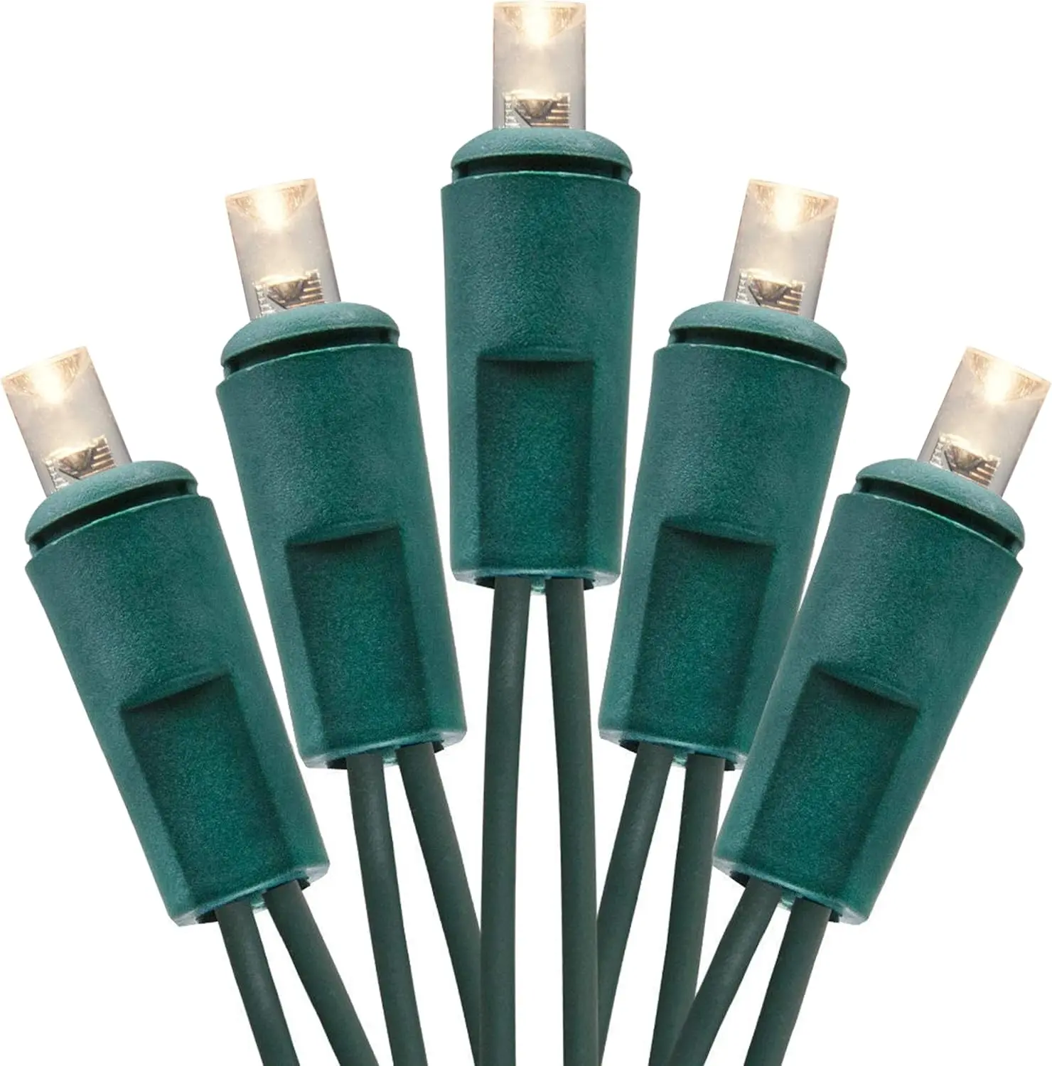 60 LED Mini Warm White Christmas Lights for Indoor and Outdoor Use Energy Efficient LED Bulbs with Green Wire