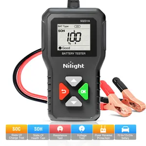 Nilight Car Battery Tester 6V 12V 24V Accurate Digital Auto Analyzer 100-2000 CCA Voltage SOH SOC Internal Resistance Test for Cars Trucks SUV ATV Boats Motorcycles Vehicle