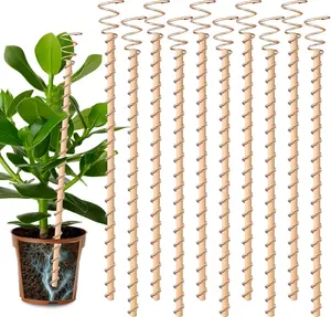 10pcs Electroculture Plant Stakes, 13.5''/17" Available Copper Coil Wire Antennas Garden Stakes, Tensor Rings Kit, Copper Rods Electronic Planting for Growing Vegetable Garden Plants Support