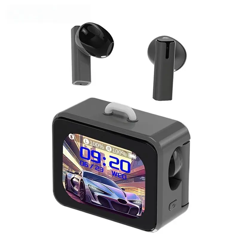 C19 Bluetooth Earbuds (2025) - Bluetooth 6.0, Water Resistant, In-Ear High Quality Headphones with Hi-Fi Sound, LED Smart Screen, Anti-Loss Find Function, Call Receiving, Ideal Guys Gifts Cool Gifts for Guys for Phones Tablets