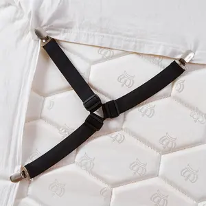 Bed Sheet Holder Straps, Fitted Sheet Holders for Corners, Easy Install Adjustable Elastic, Firm Tight Accessories, 4pcs/set