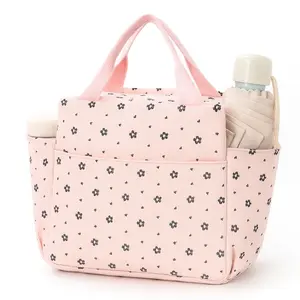Corduroy Insulated Lunch Tote, Square Large-Size Portable Meal Bag for Women and Students, Functional Thermal Lunch Bag, Corduroy Lunch Tote, Lunch Bags For Women