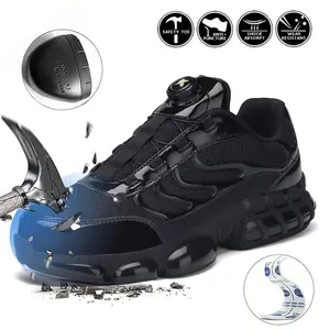 Men's Steel Toe Safety Shoes Puncture Proof And Smash Proof,Stylish comfortable Work Shoes Suitable For Outdoor Work Blue Collar Industrial Construction Outdoorfun Footwear sneakers