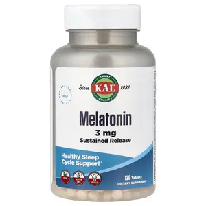 KAL Melatonin, Sustained Release, 120 Tablets