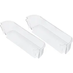 HECASA 242126602 AP6278233 PS12364199 Refrigerator Door Shelf Compatible with Frigidaire Refrigerator Refrigerator Door Bin Shelf PC Plastic Clear 4547407 EAP12364199 Replacement only - 2PCS Body Acrylic