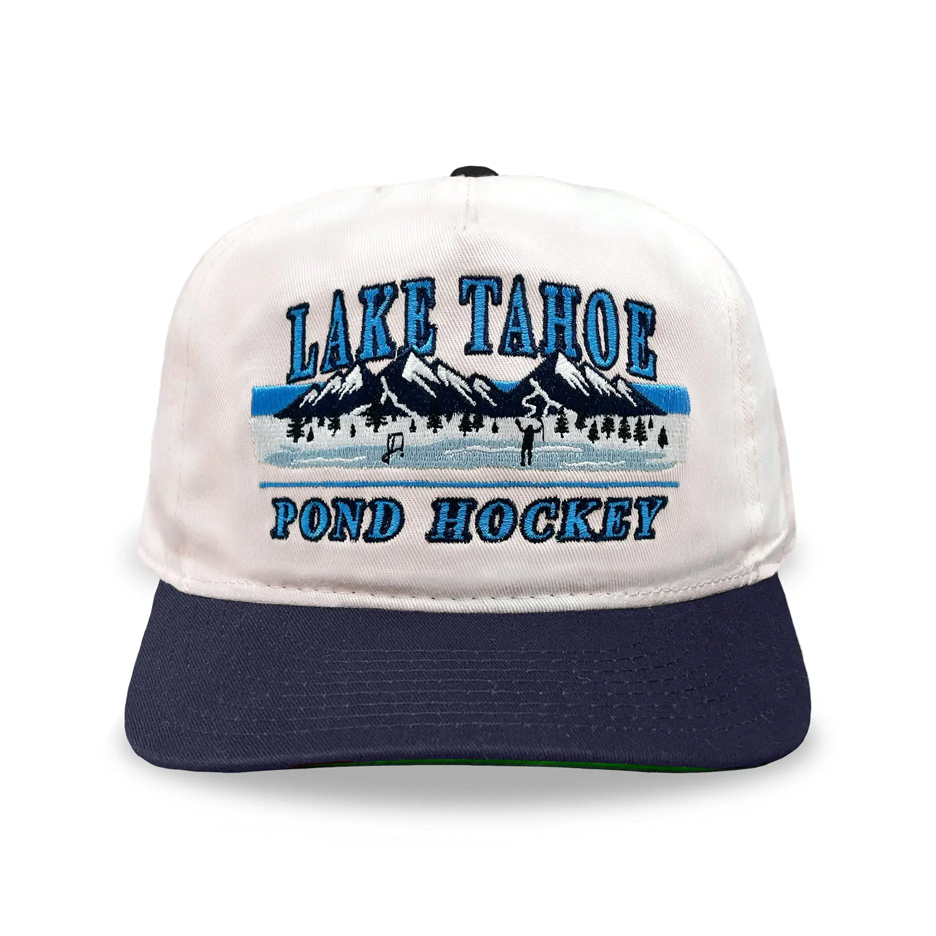 Lake Tahoe Pond Hockey Snapback: Cream