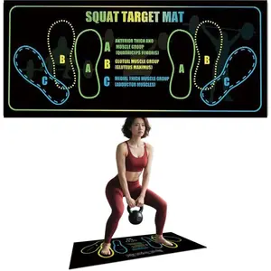 Exercise Mat Perfect for Squats, Leg and Ab Workouts, Squat guide mat, Squat Step Position, Squat Mat Knee Mat Lightweight and Portable for Men and Women tiktokshopspringglowup,summervibes outdoorfun