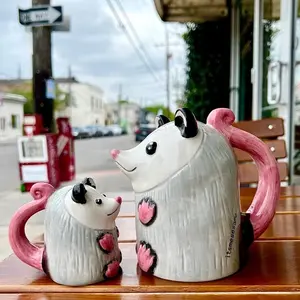 MINI Espresso-sized Original Upside-down Opossum Ceramic Mug