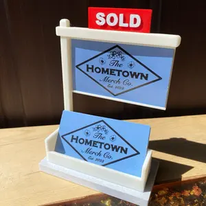Realtor Sold Sign Business Card Holder Stand