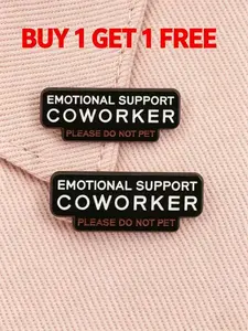 2 enamel pins, emotional support colleague pins, work humor pins, suitable for work gifts, office emoticon pins, suitable for use on backpacks and clothes, gifts for family, friends, and colleagues