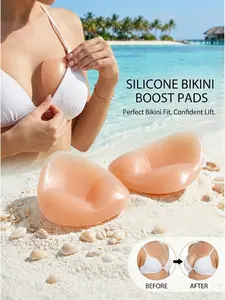 Women's invisible thick transparent breast pad, silicone breast pad, Silicone bra insert, bikini breast pad, small breasts enlargement, large breasts convergence breast pad, prevention of outward expansion