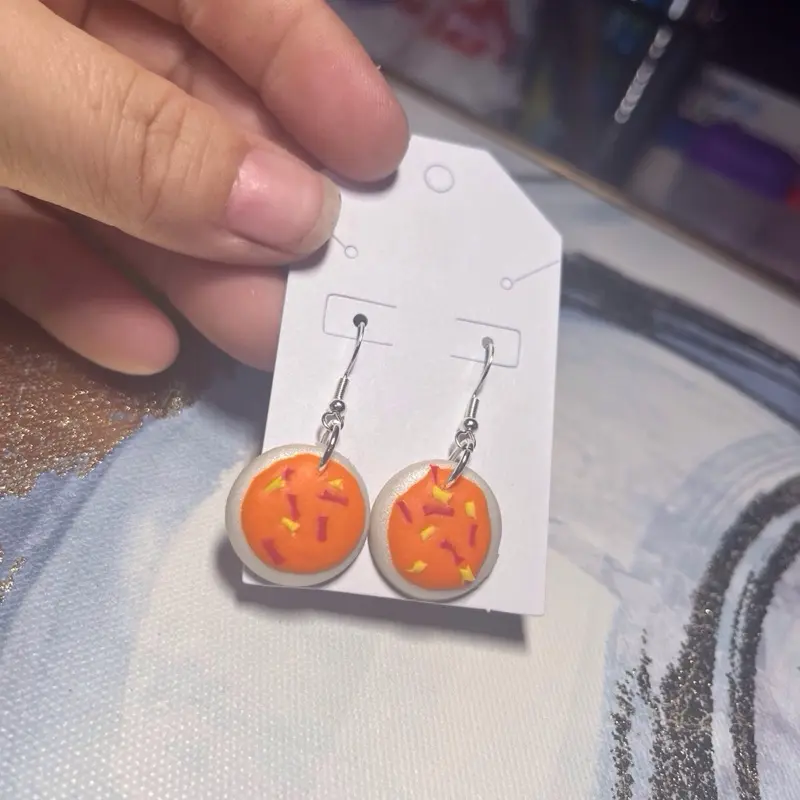 Polymer clay Cookie earrings
