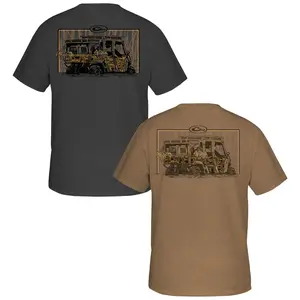 Drake Waterfowl Old School Camo Side X Side Short Sleeve T-Shirt, Unique Hunting Lifestyle Streetwear Gift for Dad, Gift For him, Hunting Season Shirt, Outdoors Hunting Theme