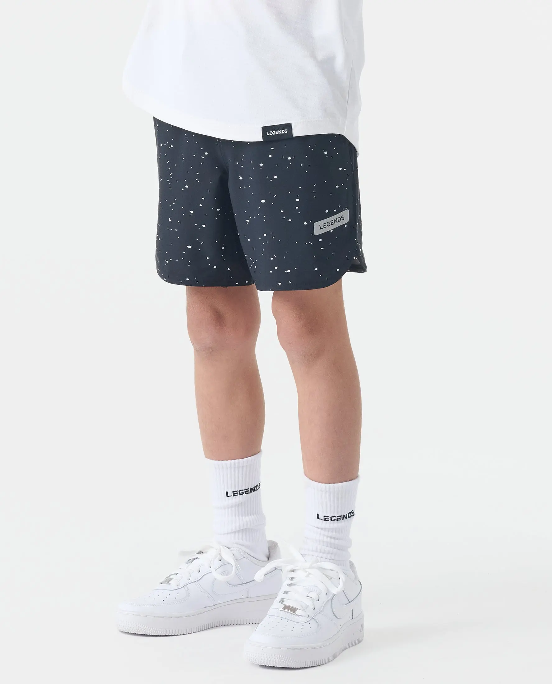 Little Legends Luka Short Black Splatter, Small