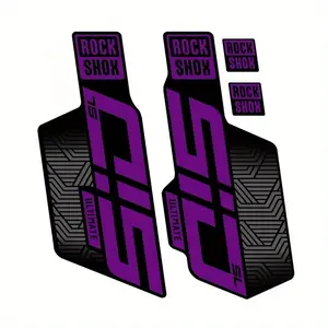 4Pcs/sheet, ROCKSHOX SID bicycle front fork sticker, bicycle mountain bike front shock absorber film decorative car sticker, frame front fork upper and lower tube colorful car sticker creative decorative personalized sticker, mountain bike, Sticker Decals