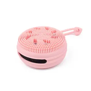 Silicone Facial Cleansing Brush Face Wash Massage Cleaner Pore Blackhead Remover Soft Silicone Gentle on Skin Deep Clean Massage Remove Blackheads Daily Face Wash Essential