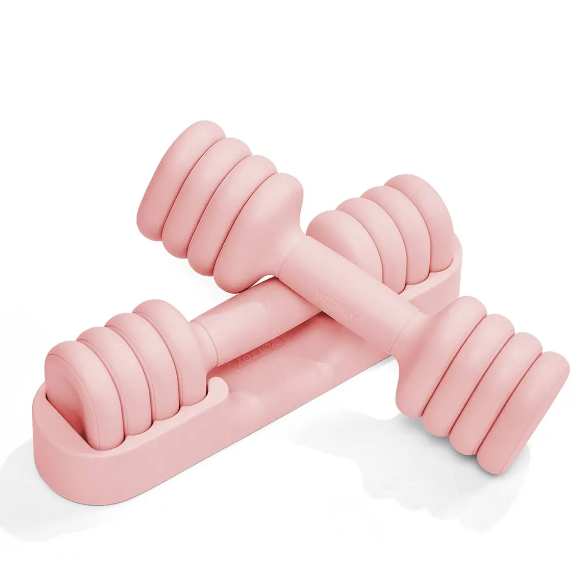 YOTTOY Adjustable Dumbbells, 4-in-1 Weights Set of 2, Compact 2-5 lbs Home Gym Equipment for Women with Soft Grip for Arm Strength & Resistance Training, Fitness Equipment, Arm Strength Training