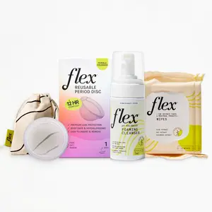 Flex Reusable Disc Starter Bundle | Includes Reusable Disc, Foaming Cleanser, and Biodegradable Wipes