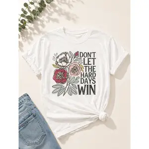 Plus/Reg Short Sleeve "Don't Let the Hard Times Win" Graphic Tee