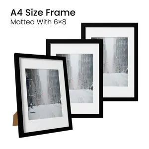 A4 Photo Frame, Mdf Picture Frame, 9x12 Inch Wooden Picture Frame, 21x30 Cm Document Holder, Multifunctional Wall Decor Certificate Frame, No Photos Included