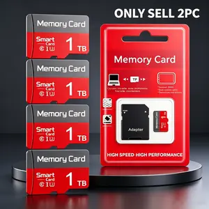 2 Pack Set 1TB MicroSDXC Card with Adapter, Durable SD Memory Card for Car Audio & Dash Cams, Micro TF SD Cards for Surveillance Cameras & Phones, Micro SD Card for PC & Data Storage, Reliable SD Card for Multi-device Use