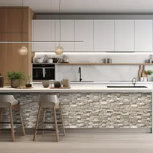 New 100pcs DIY 3D Self Adhesive Soft Brick Foam Wallpaper Wall Sticker Wall Panel Rockwhite Wall Decoration TV Living Room Background Bathroom Kitchen Bedroom Home Hous