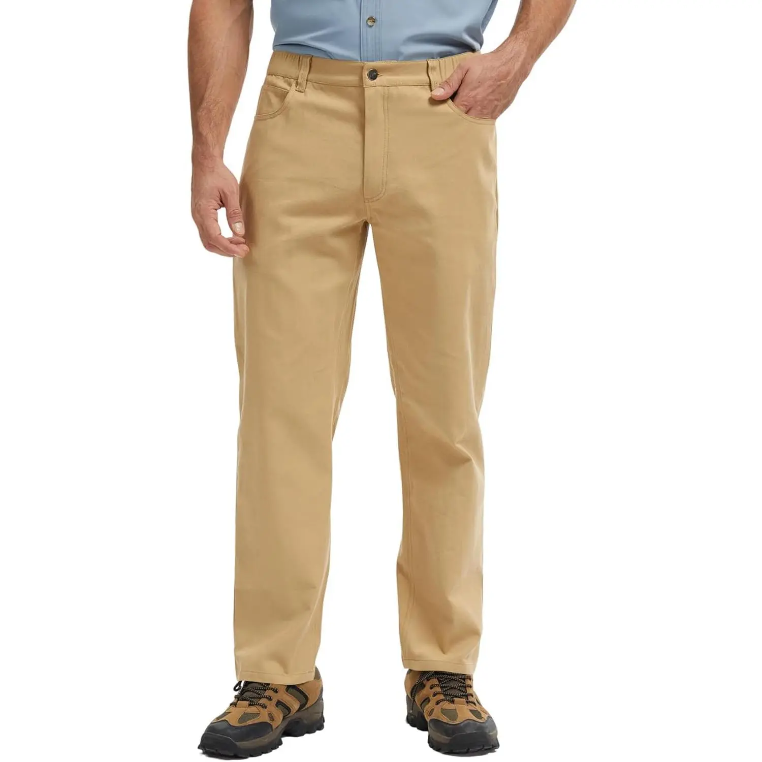 Men's Work Pants Stretch & Sturdy Relaxed Fit Canvas 5-Pocket Dungaree for Construction/Landscaping & Warehouse Clothing Clothes