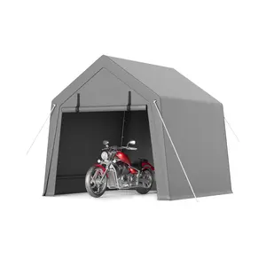 🏍️ Heavy Duty Motorcycle Shelter – 6x6FT / 6x8FT / 7x10FT, Waterproof & UV-Proof, Roll-Up Door, No Tools Setup. Tap to pick your size.