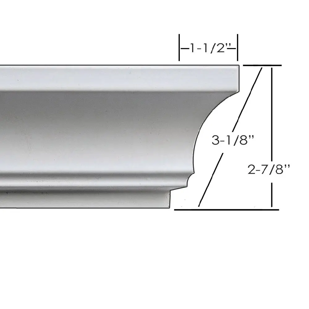 Easy Crown Molding DIY System - 5 Foot Lengths, Peel-and-Stick with 3M Adhesive, Elegant & Customizable, Made in the USA, Lifetime Guarantee