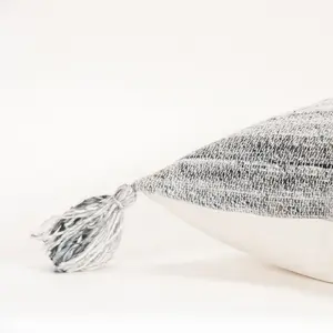 Set of Two 20" X 20" Gray Indoor Outdoor Throw Pillow Cover & Insert