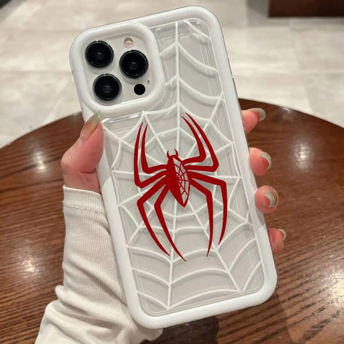 Spider Pattern Phone Case, Creative Decorative Phone Protector Cover, Phone Accessories Compatible with iPhone Series