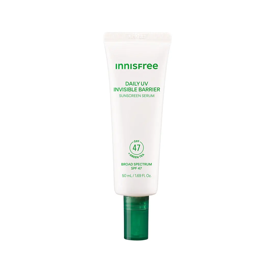 Daily UV Invisible Barrier Sunscreen Serum Broad Spectrum SPF 47 with Green Tea
