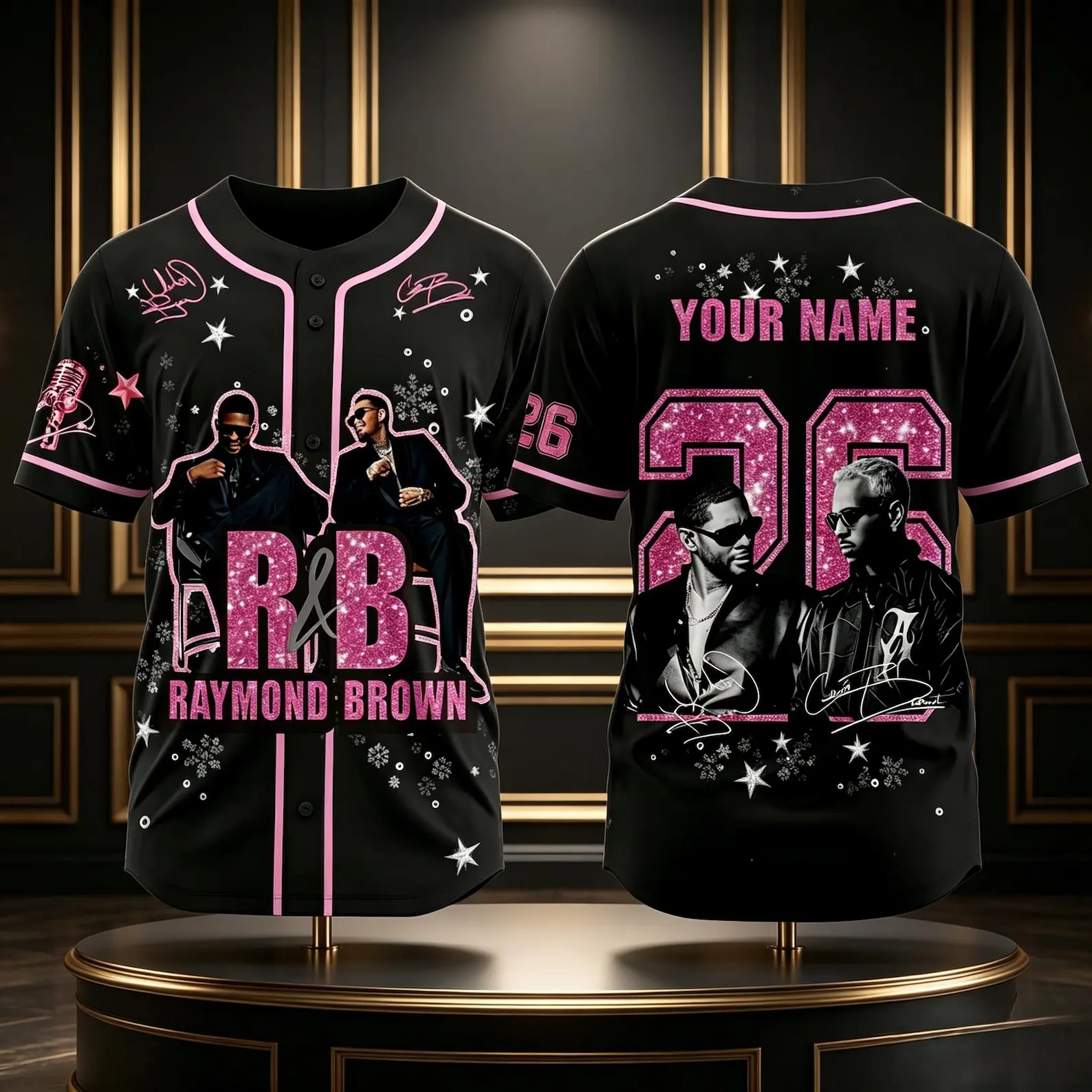 Custom R&B Inspired Baseball Jersey, Personalized Name & Number Shirt, Music Fan Game Day Jersey, Unisex Gift