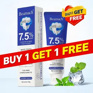 Beamach Hydroxyapatite Toothpaste 7.5% - Enamel Repair & Natural Whitening, Mint Flavor, Fluoride-Free, Gentle for Sensitive Teeth, 4.23oz Oral Hygiene Essentials