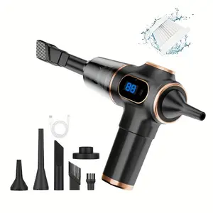 Portable Handheld Car Vacuum Cleaner, Rechargeable Cordless Vacuum Cleaner with Smart Display, Multifunctional Cleaning Tool for Car, Home, Office, Pet
