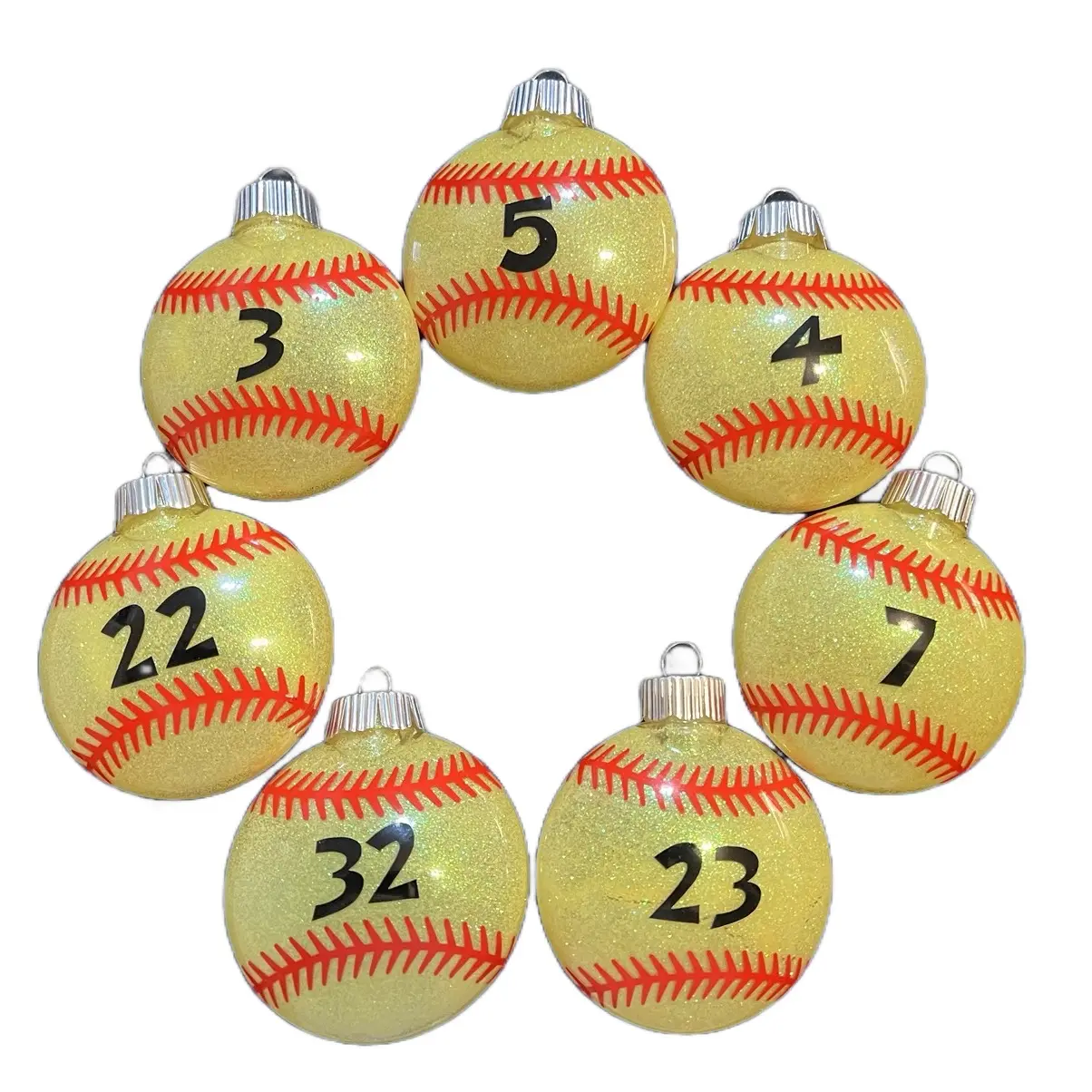 Softball Christmas Ornament