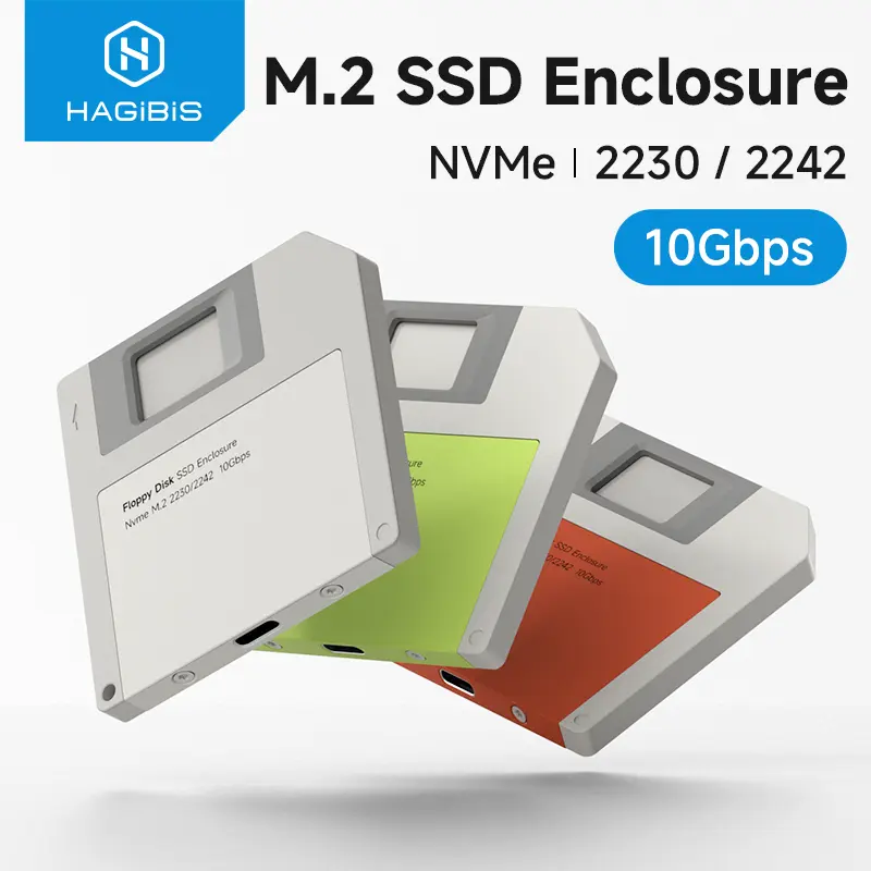 HAGIBIS M.2 NVMe External SSD Enclosure - USB 3.2 Gen 2 to PCI-E Interface, 2230/2242 Size Compatible, Portable Data Storage Dock for Laptop & Smartphone On-the-Go Use, YPHN02 Accessory, Fast Transfer