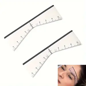 10pcs Disposable Eyebrow Shaping Stencils - Precision Brow Mapping & Design Guide Stickers, Fragrance-Free Plastic, No Power Needed, Ideal for Perfectly Defined Brows