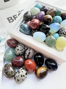 Easter Egg Crystal Polishing Stones Set, DIY Decorations, Home & Desk Accessories, Fish Tank Ornaments, Holiday Gifts for Family & Friends, Crystal Pebble